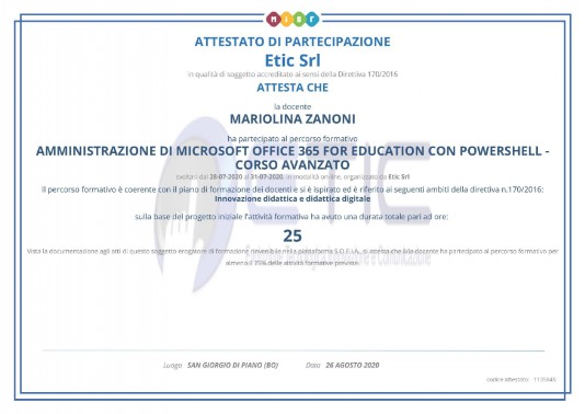 Attestato e certificazione